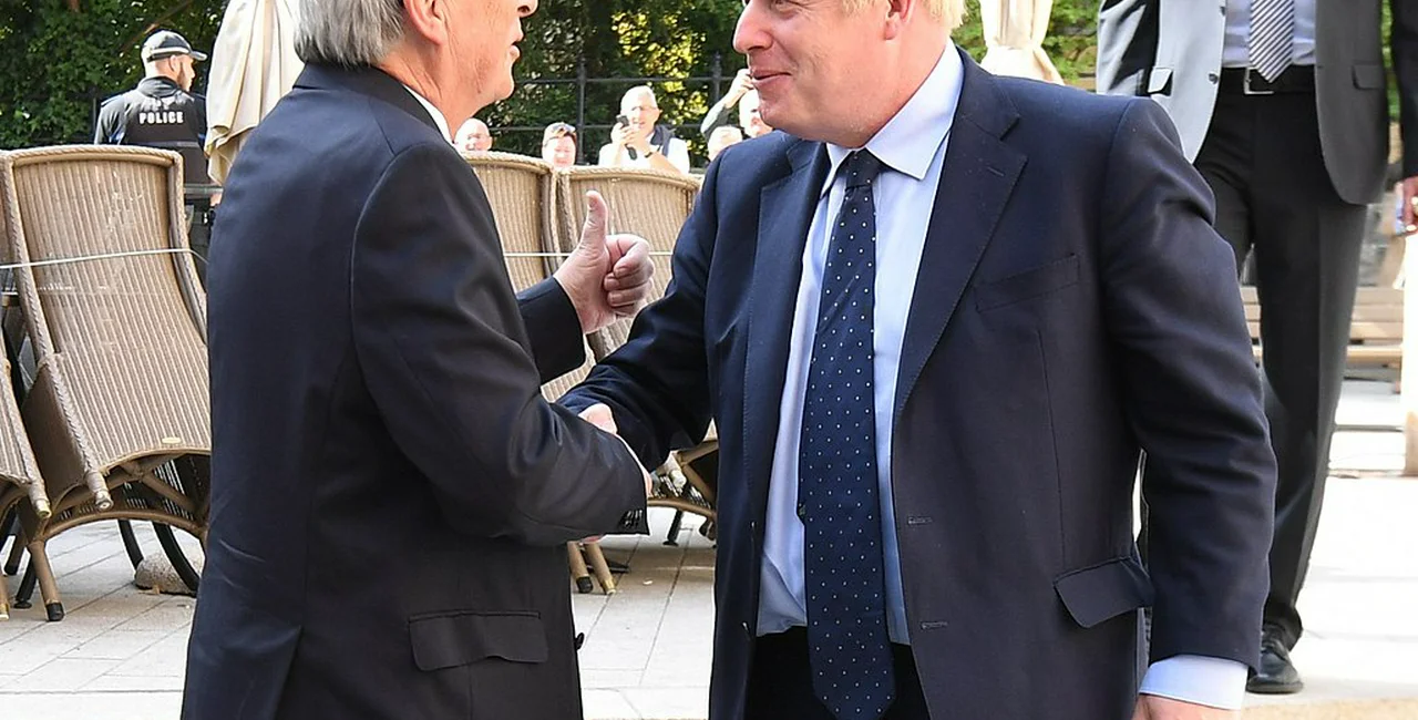 Boris Johnson with EU Commission President Jean-Claude Juncker in September 2019 via UK Prime Minister