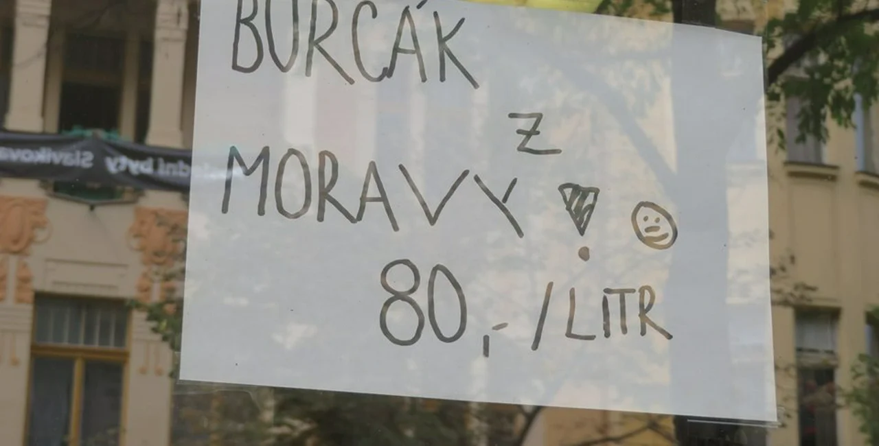 Burčák sign in Vinohrady. via Raymond Johnston