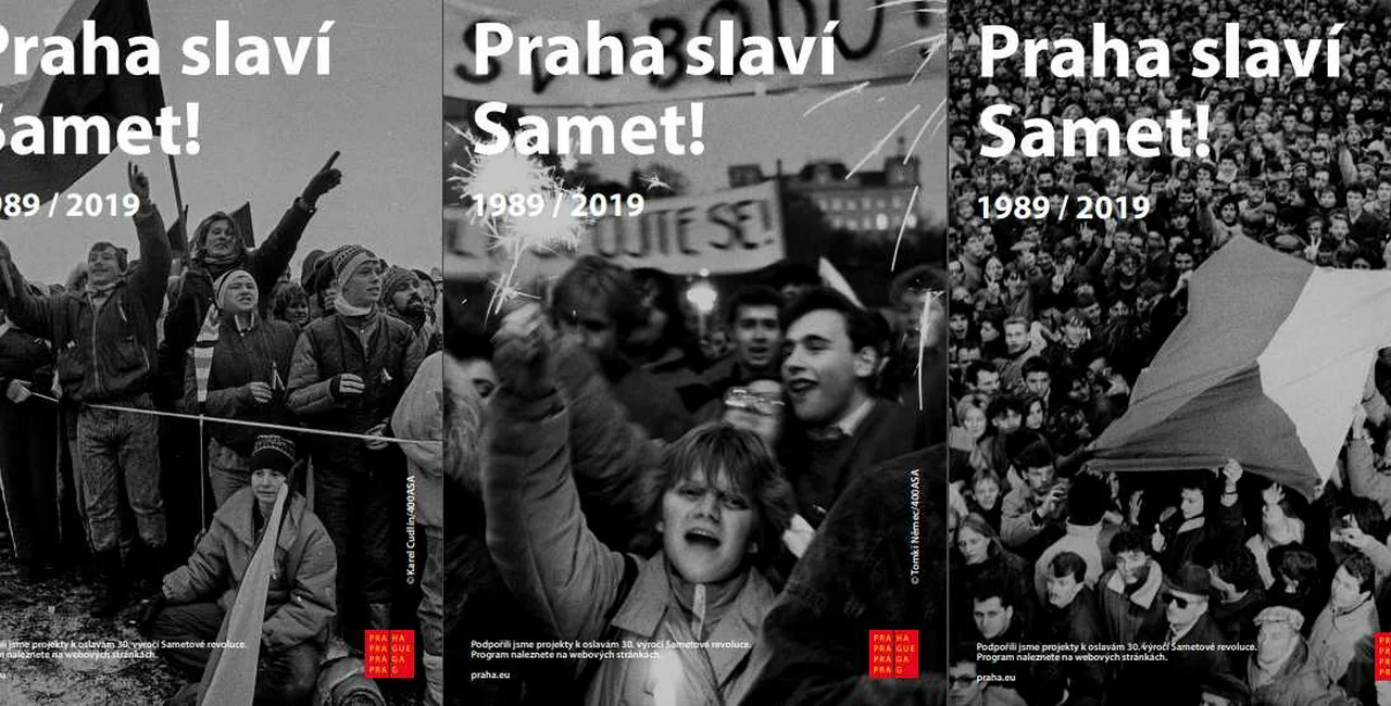Three of the posters for Praha slaví Samet! via Praha..EU