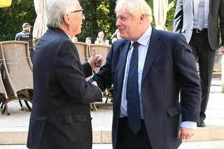 Boris Johnson with EU Commission President Jean-Claude Juncker in September 2019 via UK Prime Minister