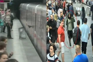 VIDEO: Prague police searching for man who kicked out metro window