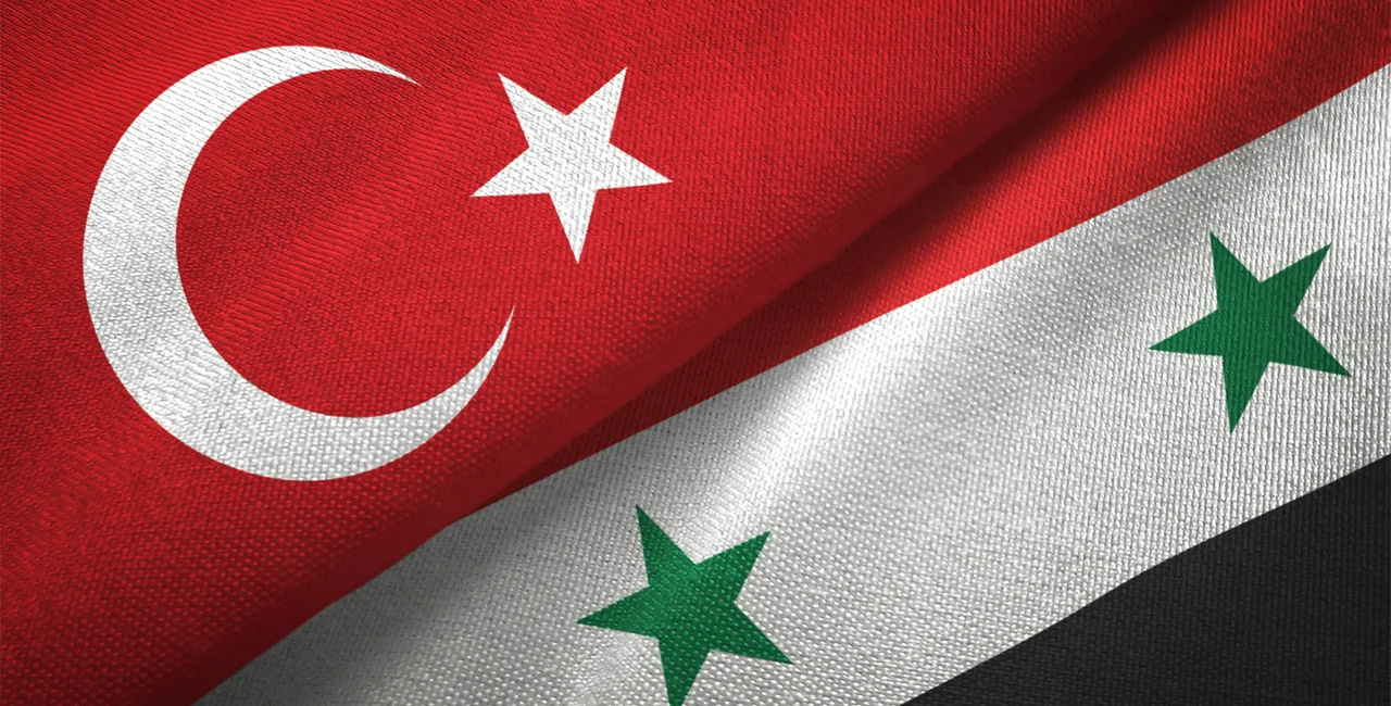 Flags of Turkey and Syria (Illustrative image)