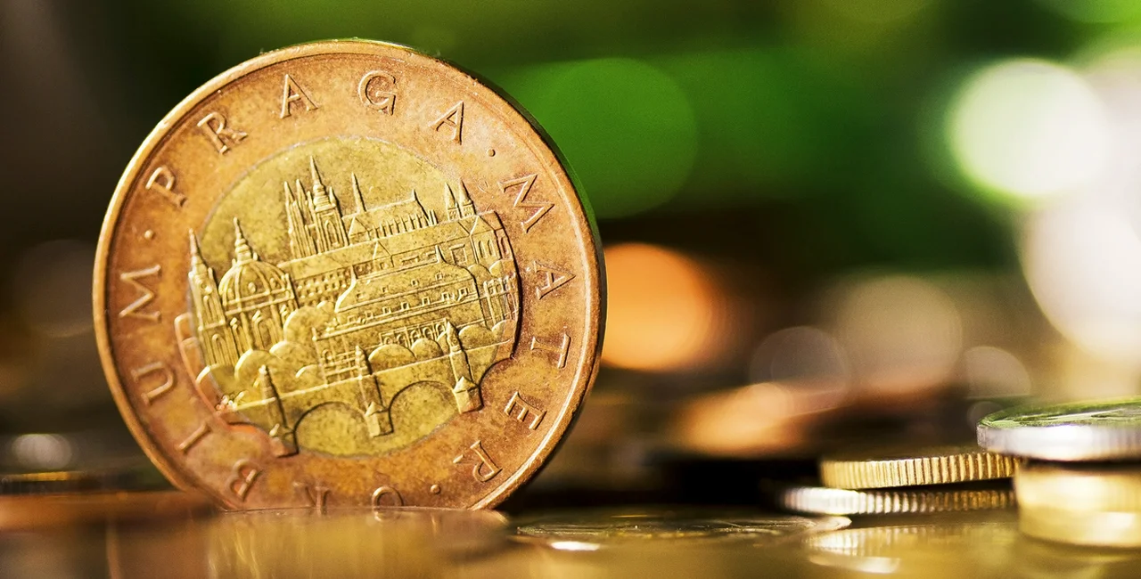 Prague Castle and Charles Bridge on a 50 crown Czech coin (Illustrative image)