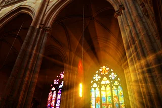 Interior of St. Vitus Cathedral in Prague, Czech Republic (Illustrative image)