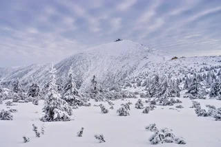 First snow of the season dusts the Czech Republic's Krkonoše mountains