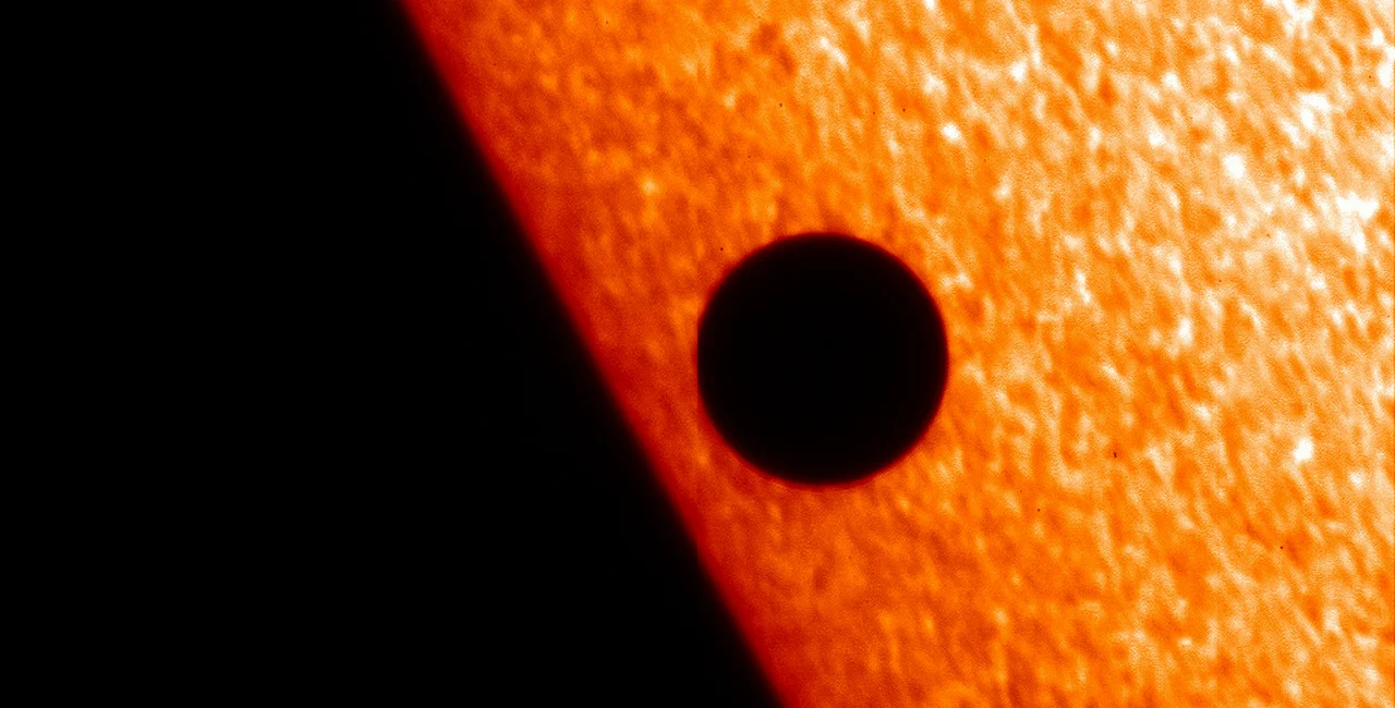 Mercury transiting the sun in 2006. via NASA