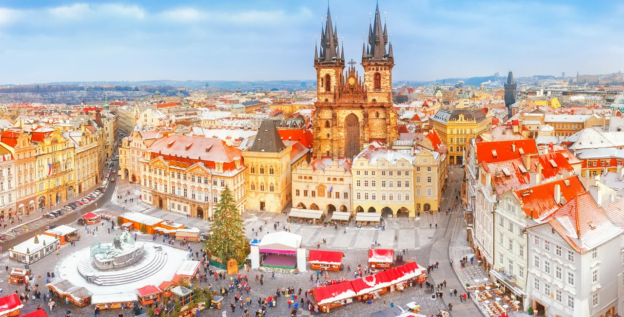 Prague's Old Town Square during the Christmas season