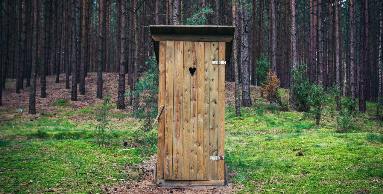 Outdoor toilet in a Czech forest (Illustrative image)