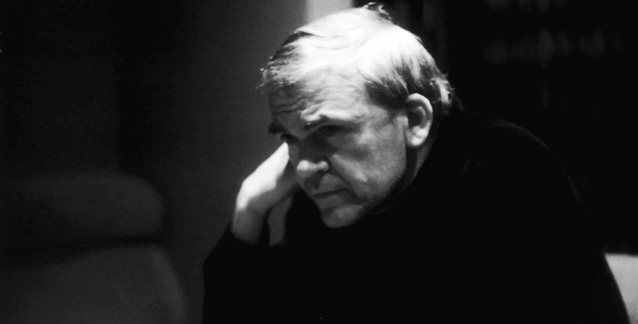 Milan Kundera in 1980 via Wikimedia / Elisa Cabot