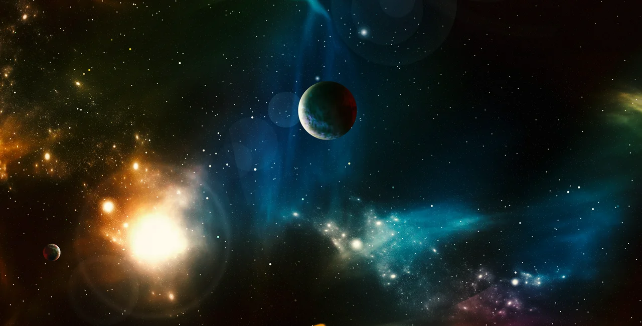 Space scene with nebula and stars (Illustrative image)
