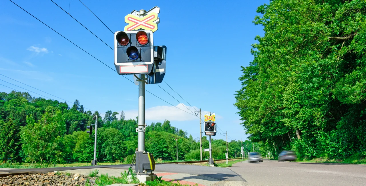 Railway crossing in the Czech Republic