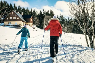 Cross-country skiing in the Krkonoše Mountains
