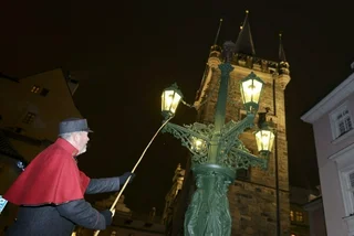 Prague’s Advent-time lamplighter is the world’s tallest, and one of the last