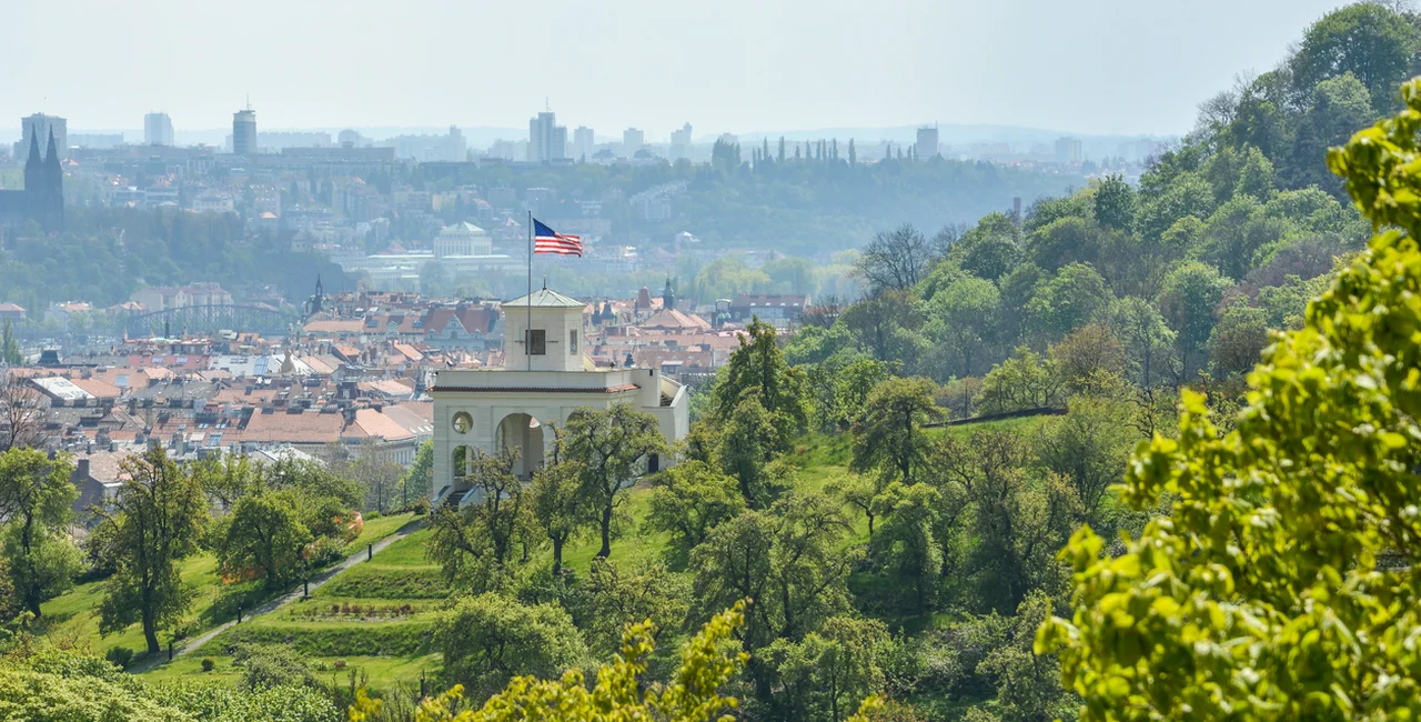 Garden at the American embassy in Prague, Czech Republic 