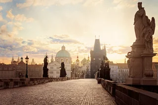 Charles Bridge in morning sun, Prague Czech Republic. Prague landmarks/photo via Istock 