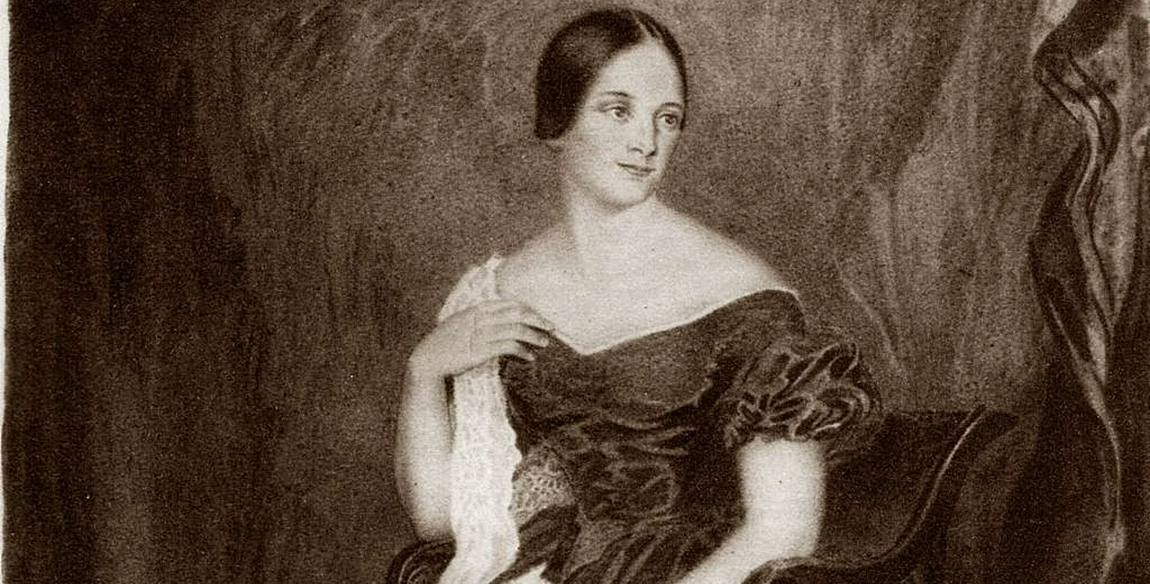 Portrait of Božena Němcová from 1853