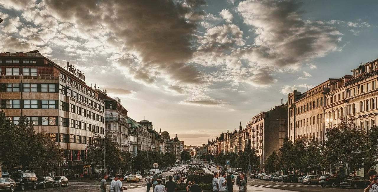 Wenceslas Square in Prague, Czech Republic