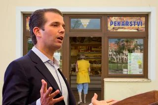 Donlad Trump Jr. via Wikimedia / Max Goldberg from USA | Czech bakery via iStock.com / zenaphoto