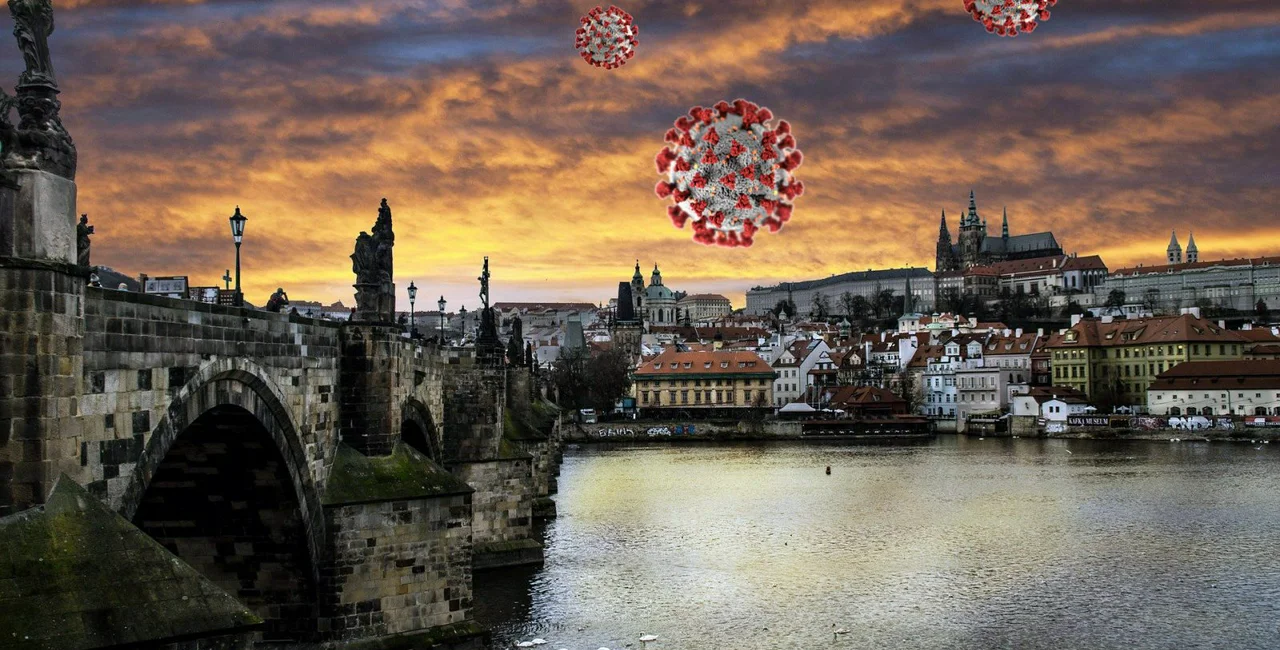 Coronavirus in Prague. Illustrative image