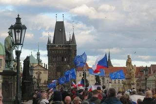 March 1, 2020: Million Moments for Democracy marches through Prague via Raymond Johnston