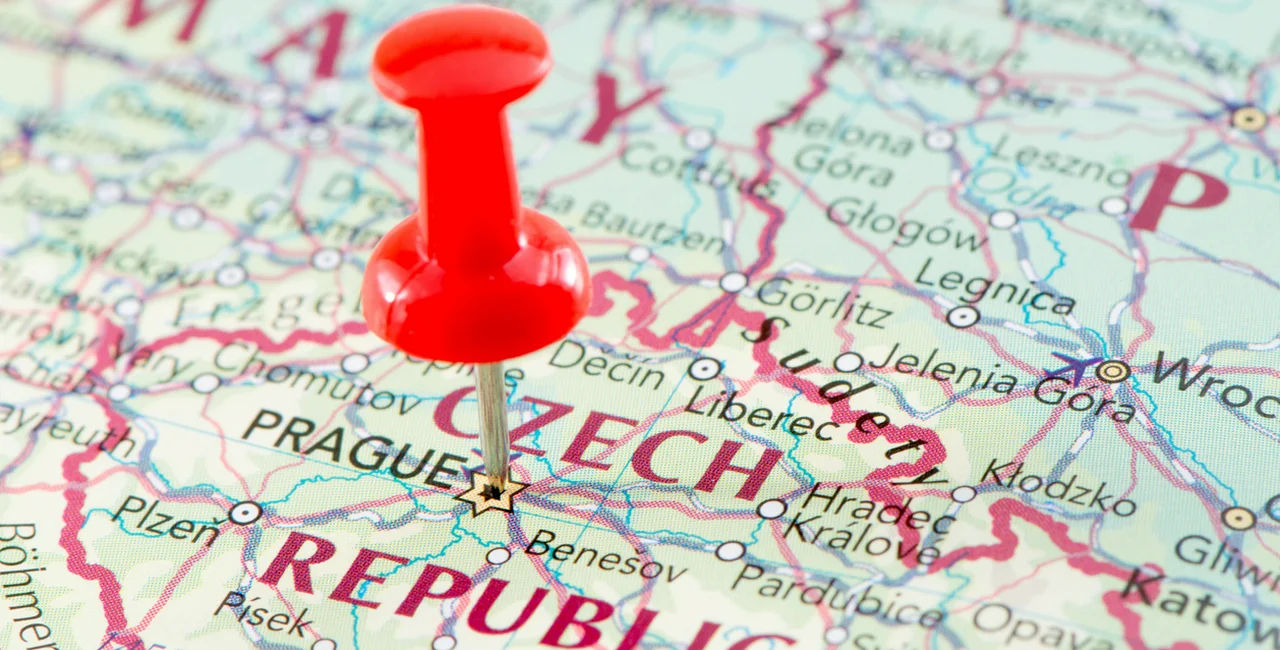 Map of Europe with focus on Czech Republic via iStock / yorkfoto