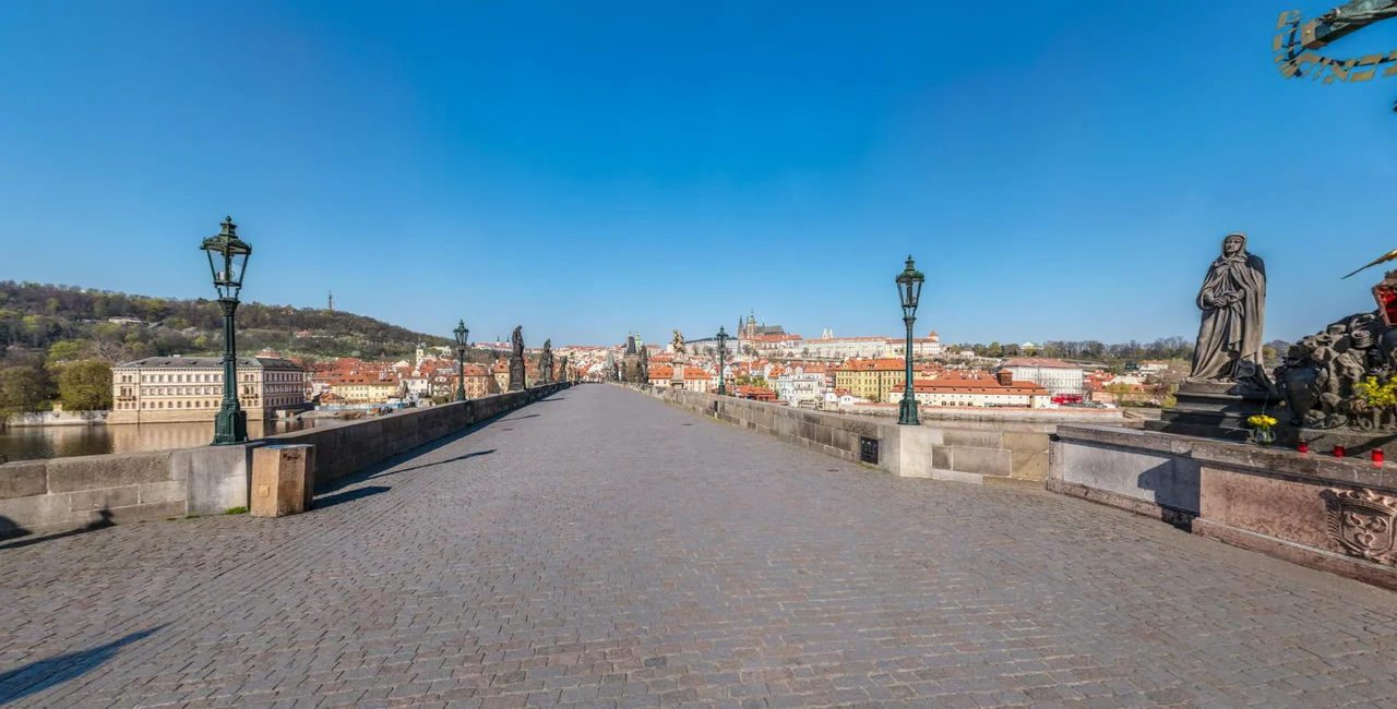 In photos: Take a high-res virtual stroll across the deserted Charles Bridge