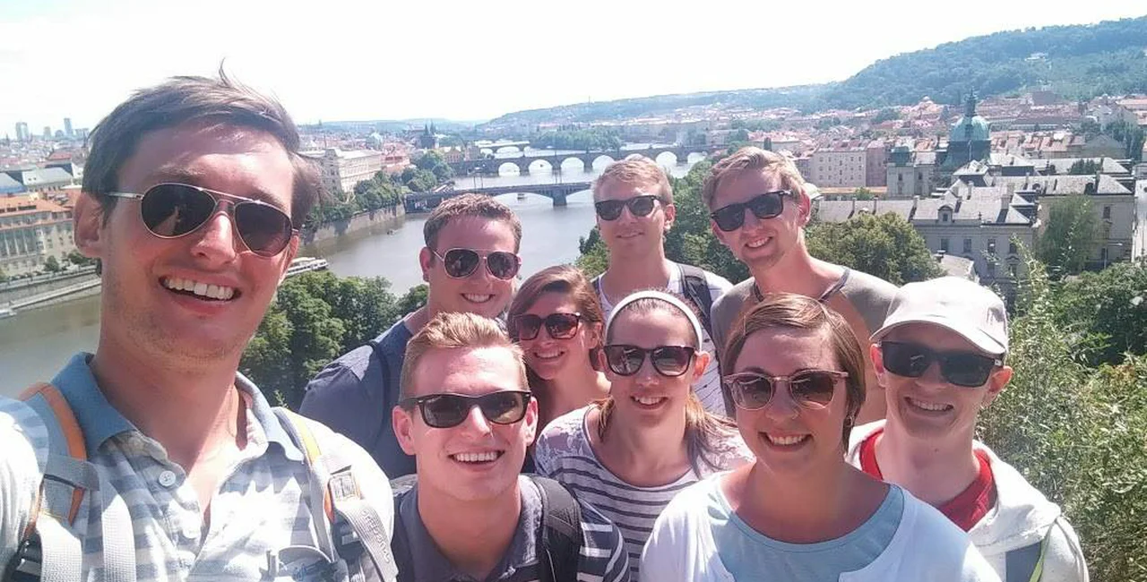 Tour guide Marcus with American students : via The Naked Tour Guide Facebook