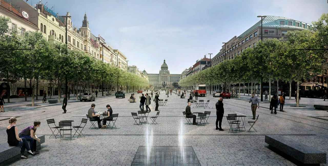 Visualization of Wenceslas Square. via IPR Praha