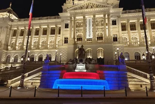 National Museum fountain to light up tomorrow night in the colors of the Czech flag