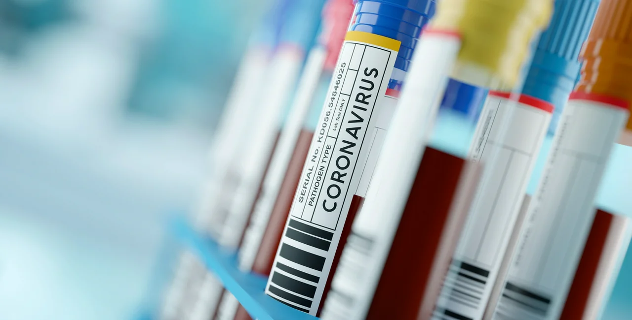 Vials marked coronavirus in a hospital lab via iStock / solarseven