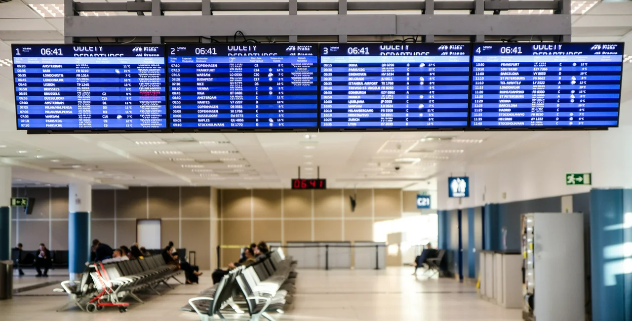 Interior of Prague's Václav Havel Airport via iStock / Marc Dufresne