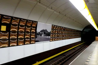 Four Prague metro stations have become temporary art galleries
