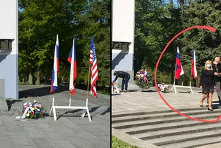 Sokolov removes U.S. flag from WWII memorial during ceremony commemorating Soviet POWs