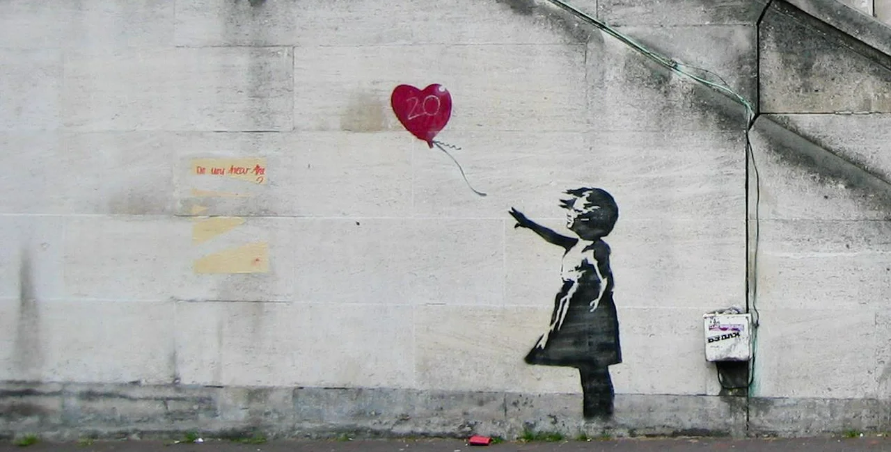 Girl with A Ballon by Banksy / via Wikimedia commons CC BY-SA 2.0