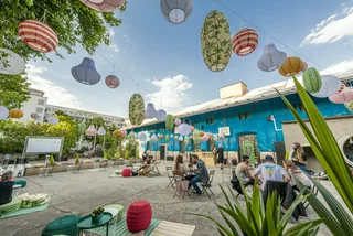 Prague's Radlická Cultural Sports Center opens outdoor movie theater, beach space just in time for summer