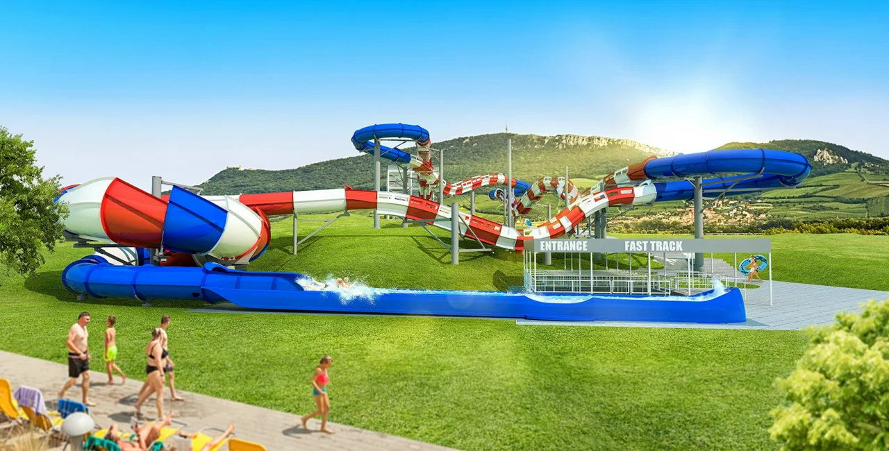 A photo of the upcoming largest waterslide in Czech Republic. Photo: Aqualand Moravia