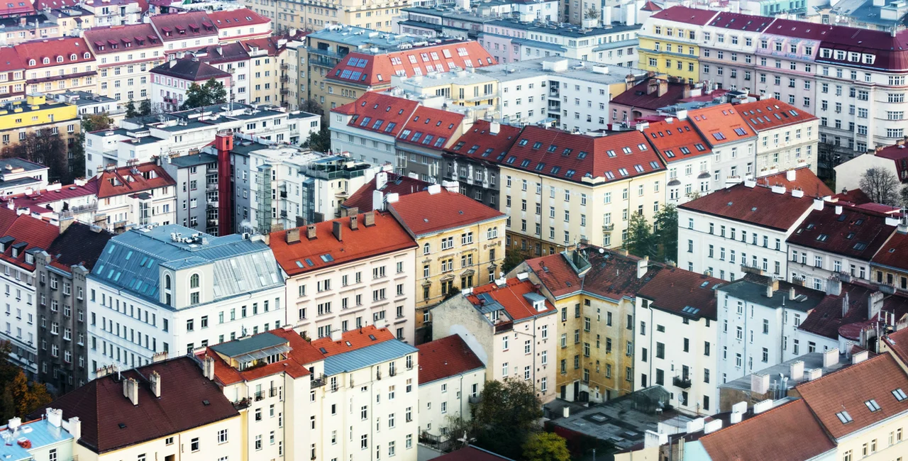 Apartment blocks in central Prague via iStock / terex