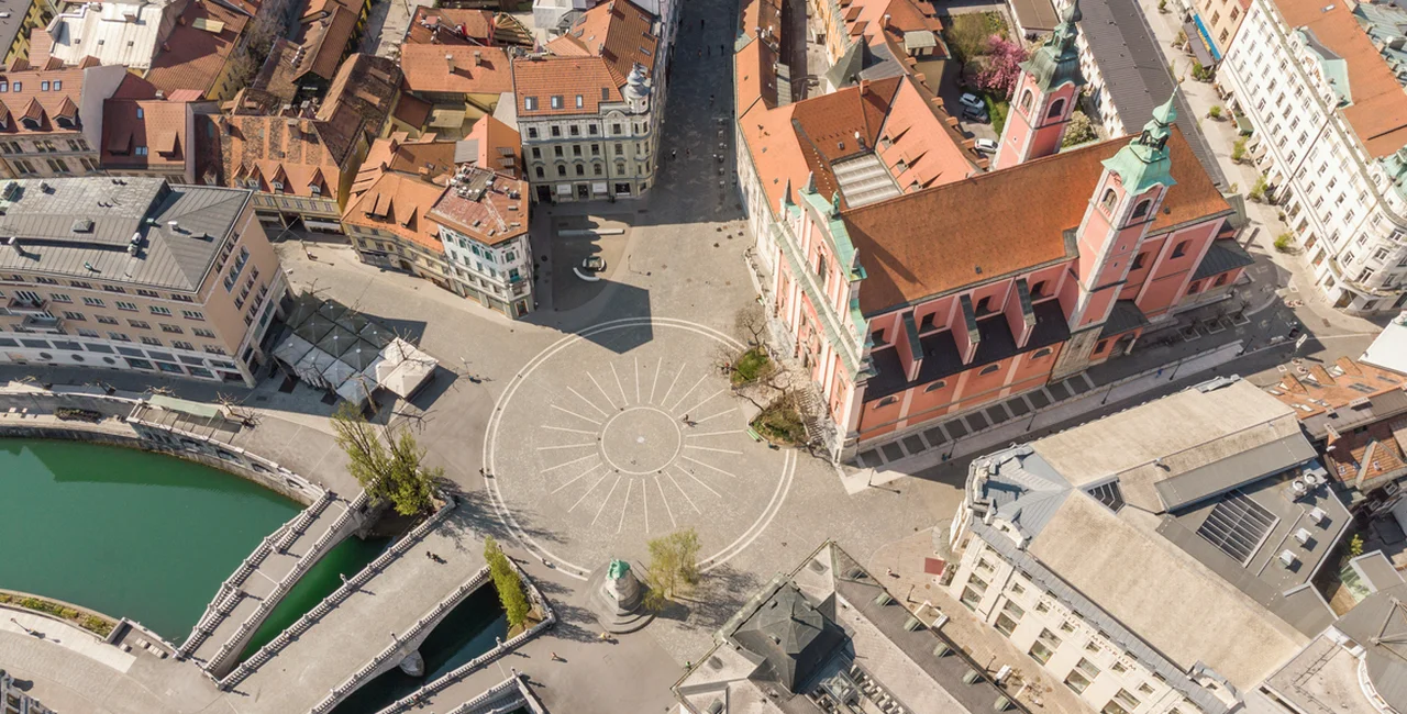 Empty streets of Ljubljana, Slovenia, during the coronavirus pandemic via iStock / kasto80