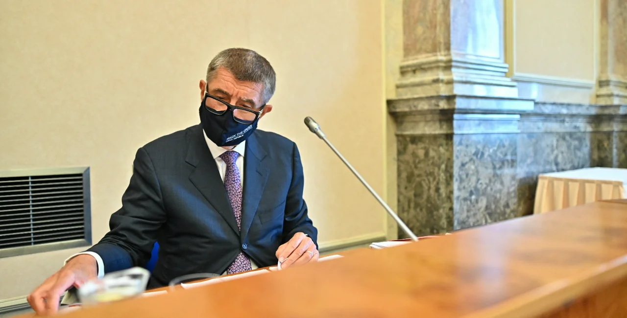 Czech PM Andrej Babiš at a Government Council for Health Risks on July 28, 2020 via vlada.cz