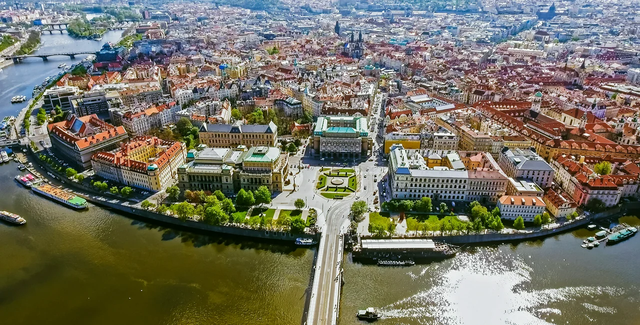 Aerial View Of Prague via iStock /PhotoLondonUK