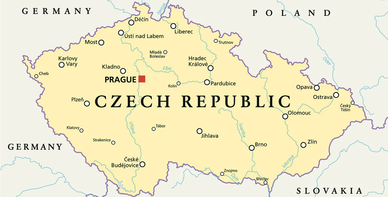 Map of the Czech Republic via iStock / PeterHermesFurian