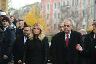 Czech President Miloš Zeman alongside Slovak President Zuzana Čaputová in Bratislava, November 2019, via hrad.cz
