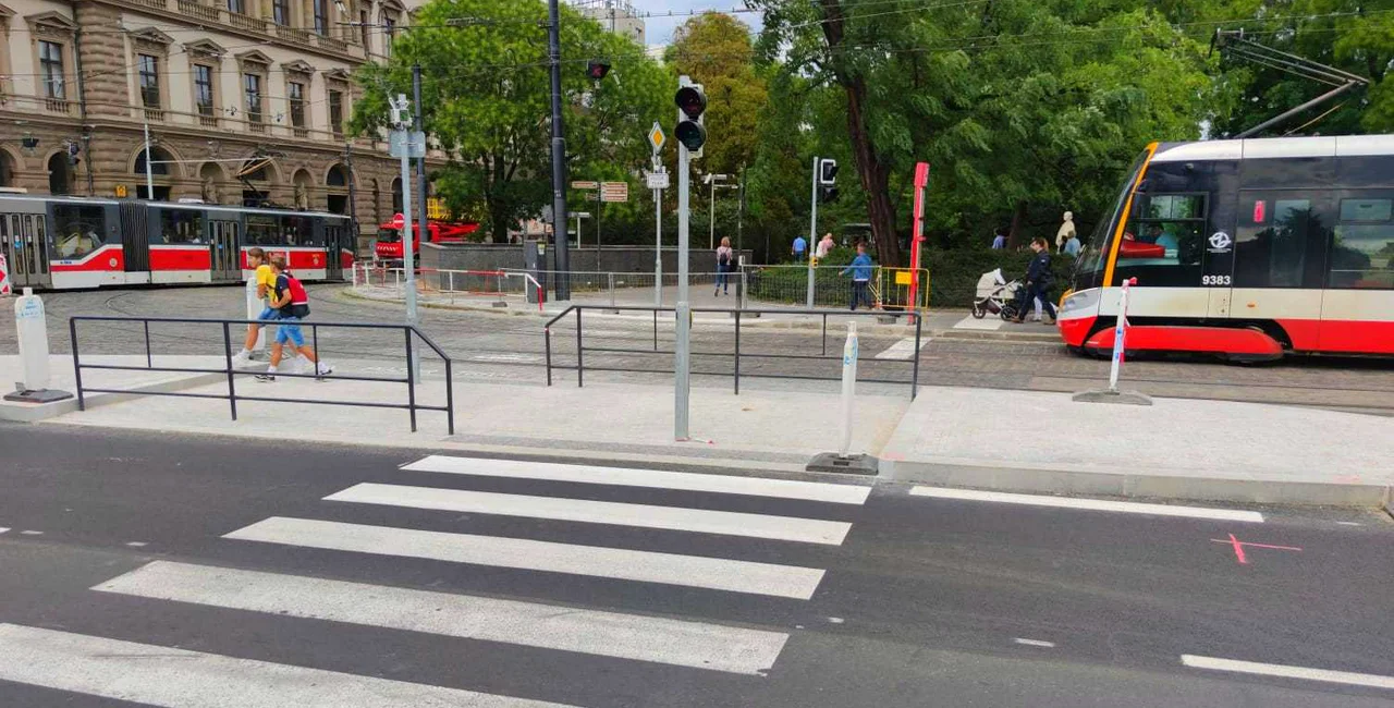 New crossing at Karlovo náměstí / via TSK