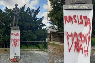 Statue of former Czechoslovak President Edvard Beneš vandalized: "racist, mass murderer"