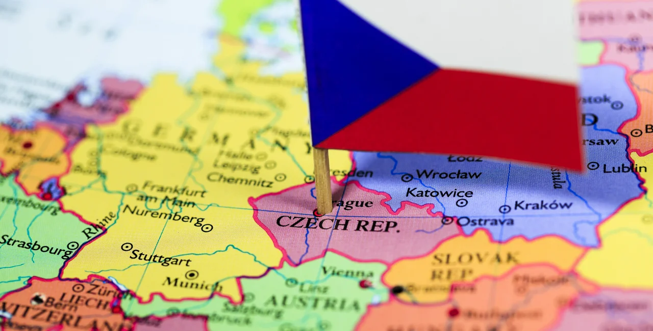 Map of central Europe with Czech flag via iStock / Pawel Gaul