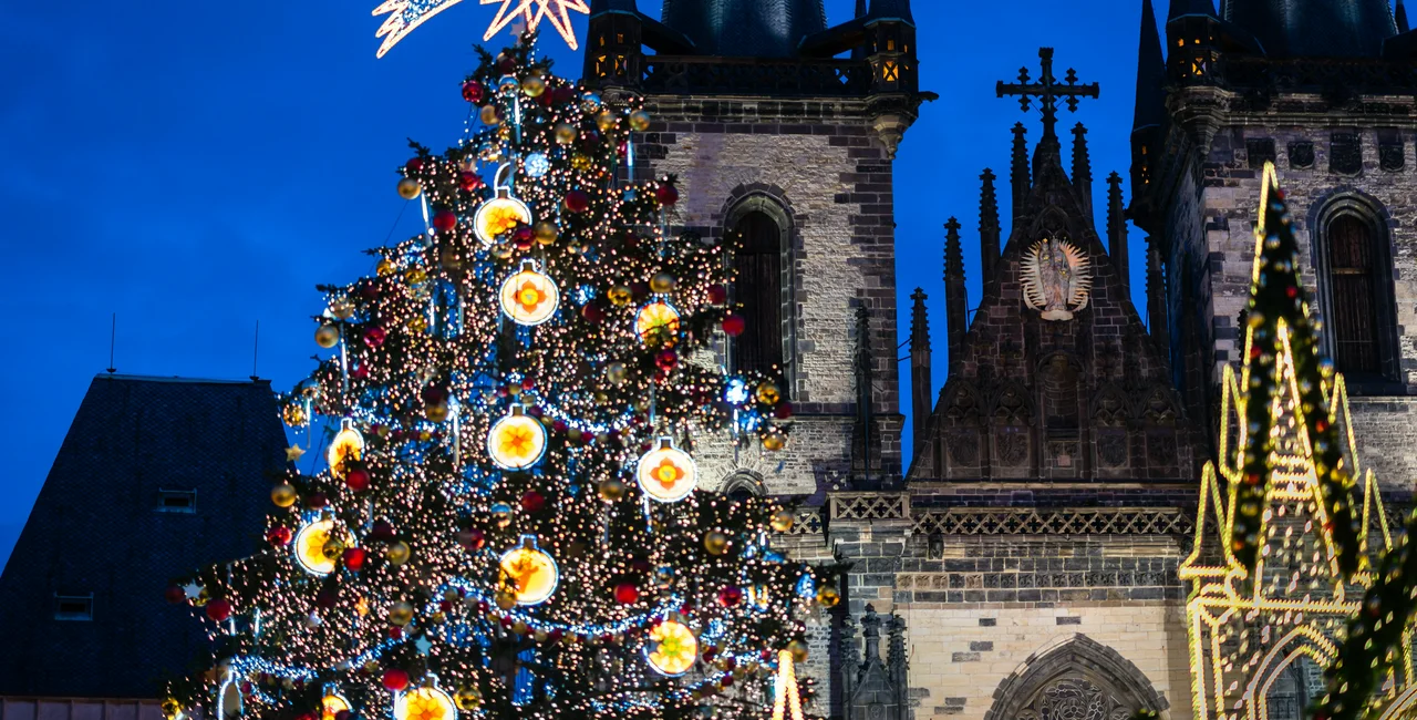 Prague Christmas tree on Old Town Square in Czech Republic / iStock @