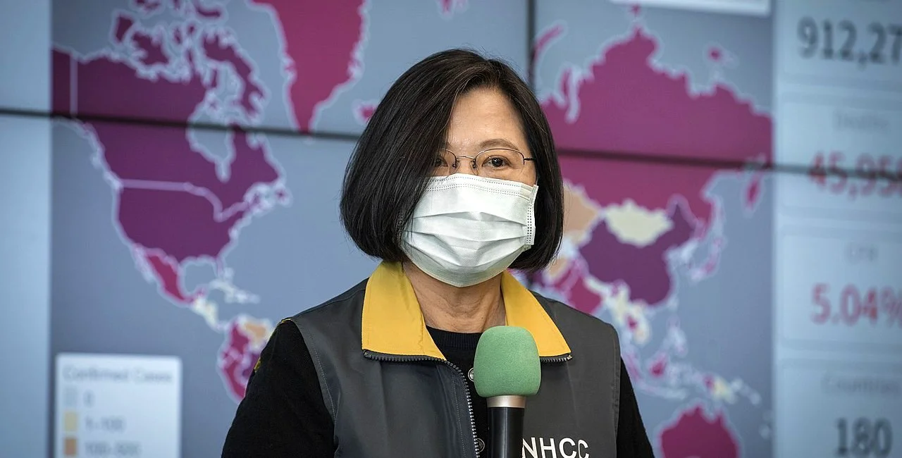 Taiwanese President Tsai Ing-wen during the COVID-19 pandemic in Taiwan via Wikimedia / 總統府