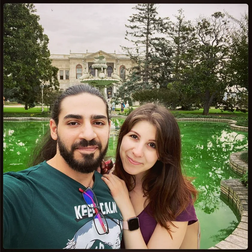 Ioanna and Karim in Turkey. Photo courtesy of the couple.