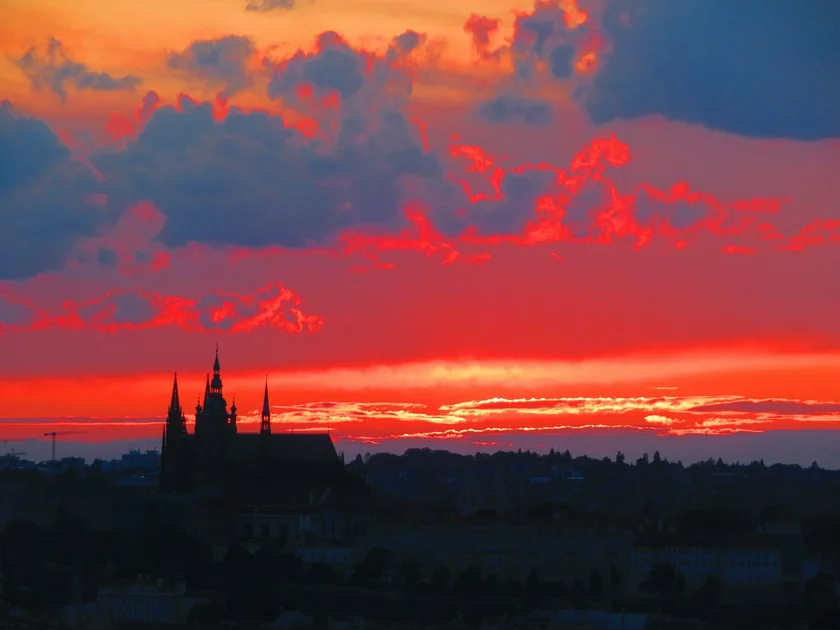 Sunset over Prague/ photo by Raymond Johnston
