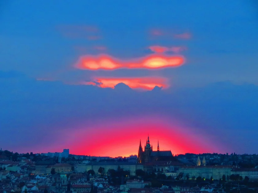 Sunset over Prague/ photo by Raymond Johnston